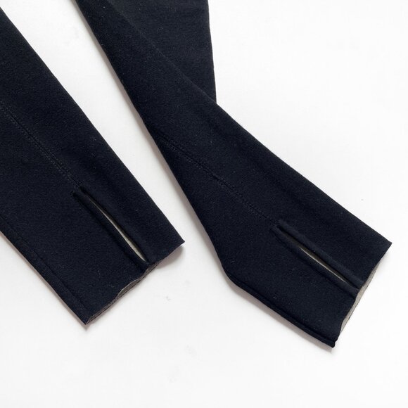 Ply-Knits Back Split Hi Leggings Wool Cotton Cashmere Black Size Small - Picture 3 of 8